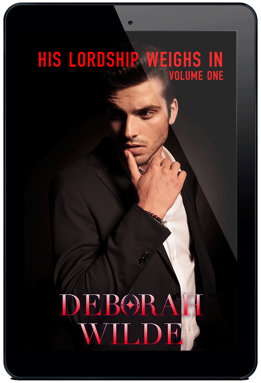 Ebook cover of "His Lordship Weighs In" a novella by Deborah Wilde.
