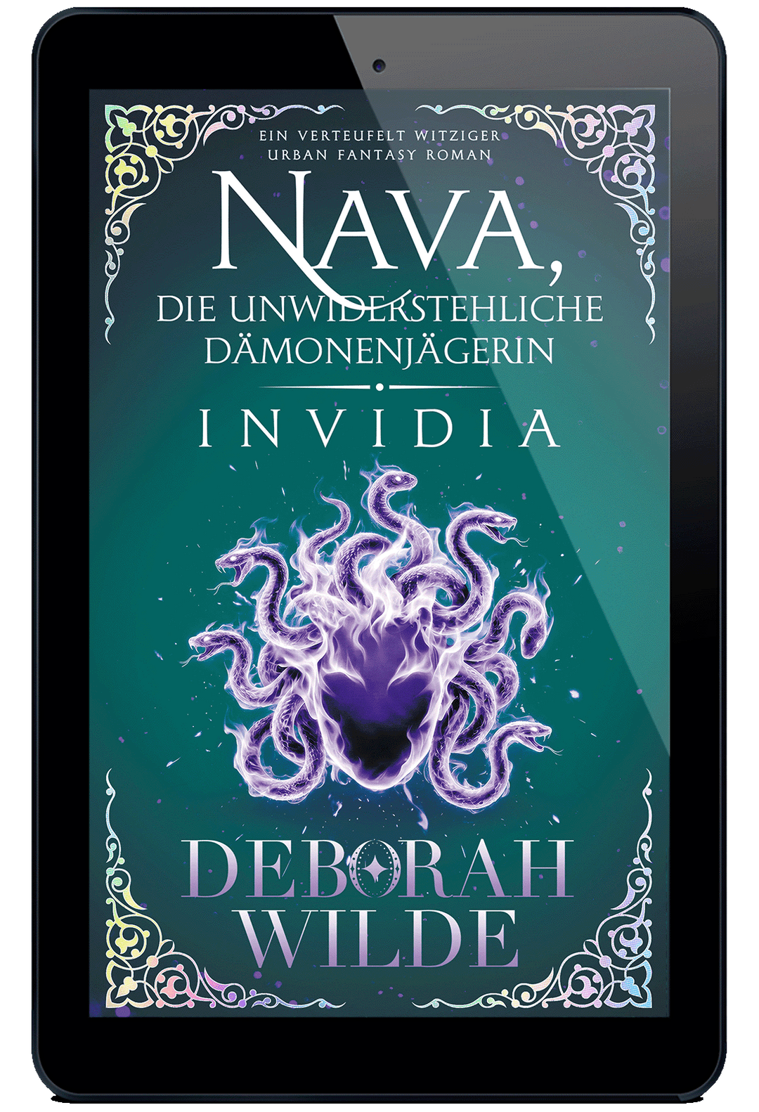 Ebook cover of "Invidia". German language version of "The Unlikeable Demon Hunter: Sting" by Deborah Wilde. EIN VERTEUFELT WITZIGER URBAN FANTASY ROMAN