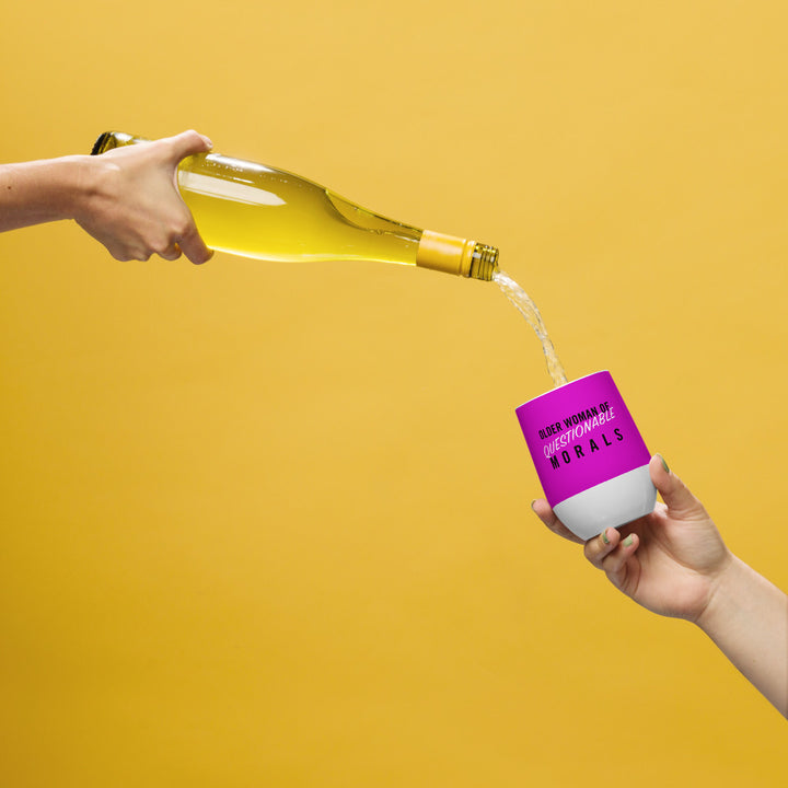 "Older Woman of Questionable Morals" Wine Tumbler