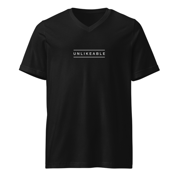 "Unlikeable" Unisex V-Neck T-Shirt